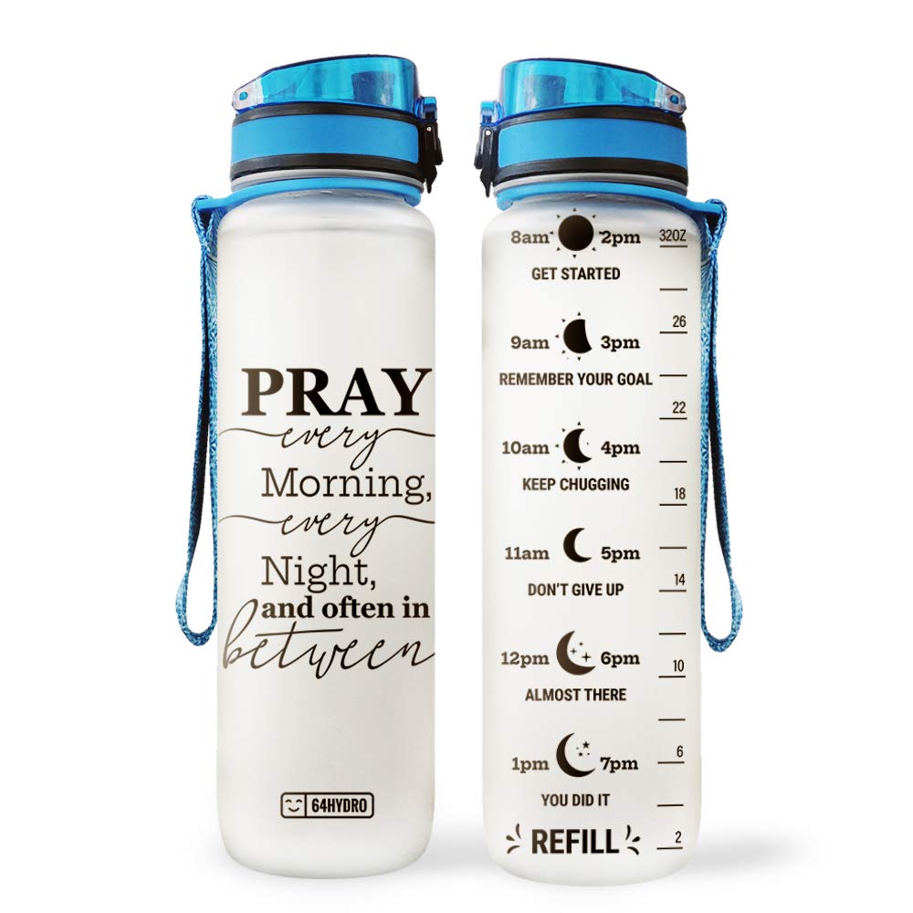 64HYDRO 32oz 1liter Rose Flower She Believed She Could so She Did Water Bottles with Time Marker, Motivational Water Tracker Bottle with Times to Drink for Home, Work, Gym, Fitness, Sports