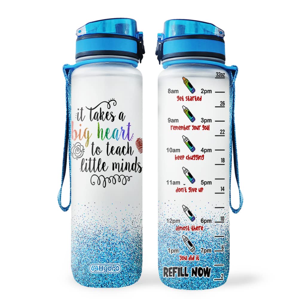 64HYDRO 32oz 1liter Rose Flower She Believed She Could so She Did Water Bottles with Time Marker, Motivational Water Tracker Bottle with Times to Drink for Home, Work, Gym, Fitness, Sports