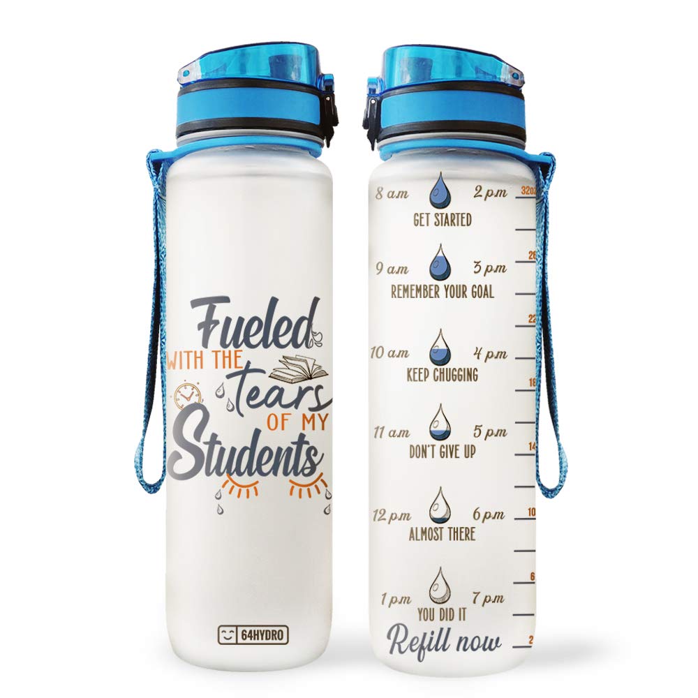 64HYDRO 32oz 1liter Rose Flower She Believed She Could so She Did Water Bottles with Time Marker, Motivational Water Tracker Bottle with Times to Drink for Home, Work, Gym, Fitness, Sports
