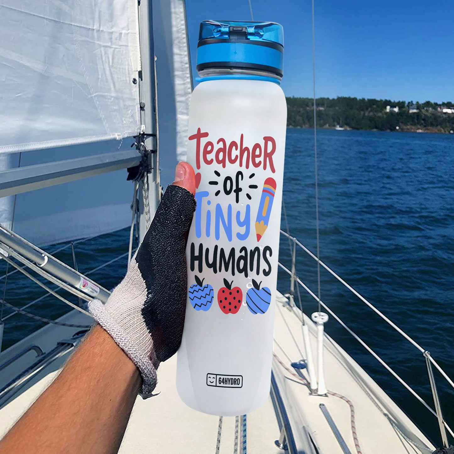 64HYDRO 32oz 1liter Rose Flower She Believed She Could so She Did Water Bottles with Time Marker, Motivational Water Tracker Bottle with Times to Drink for Home, Work, Gym, Fitness, Sports