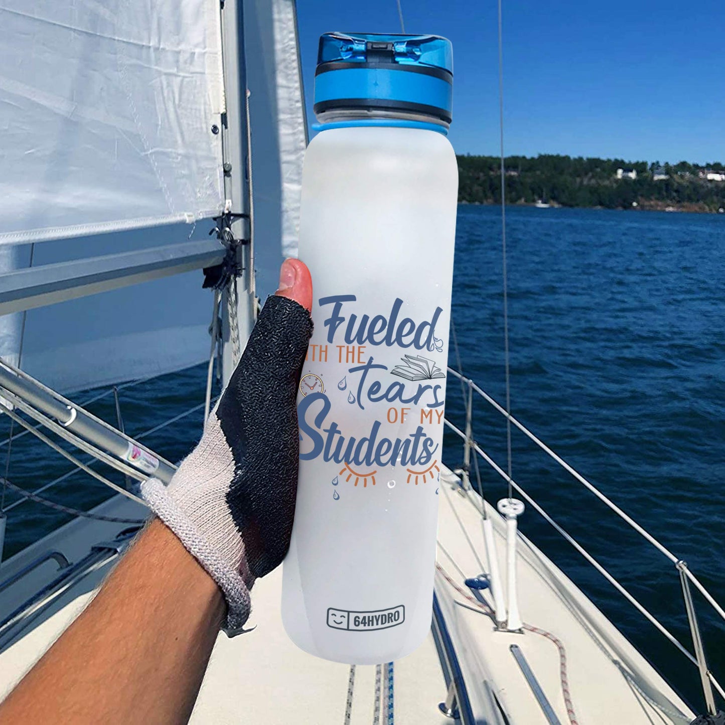 64HYDRO 32oz 1liter Rose Flower She Believed She Could so She Did Water Bottles with Time Marker, Motivational Water Tracker Bottle with Times to Drink for Home, Work, Gym, Fitness, Sports