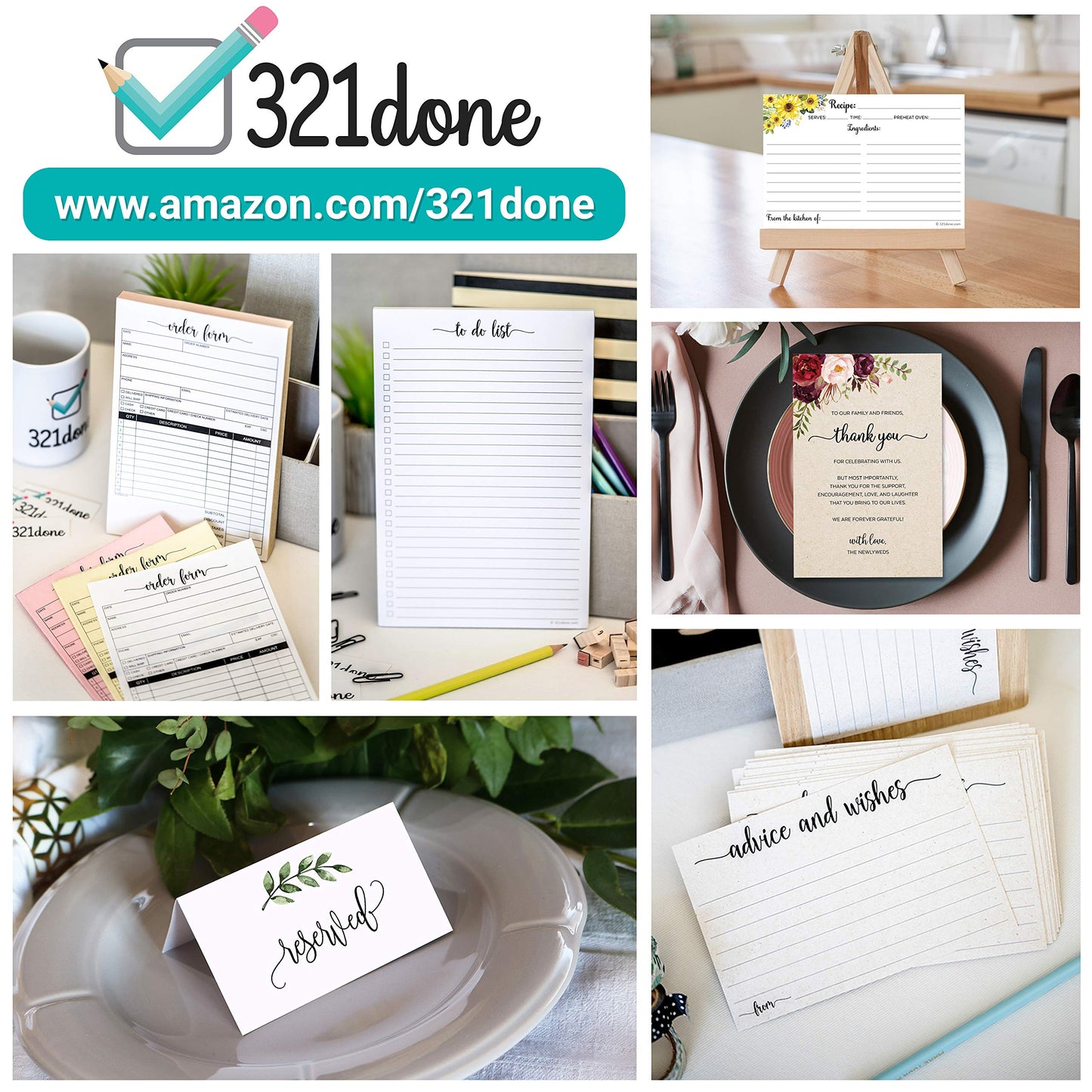321Done Weekly Tracker Notepad - 50 Sheets (5.5" x 8.5") - Habit Tracking Days of Week Tear-Off Sheets, Planner Organizing - Made in USA - Simple Script