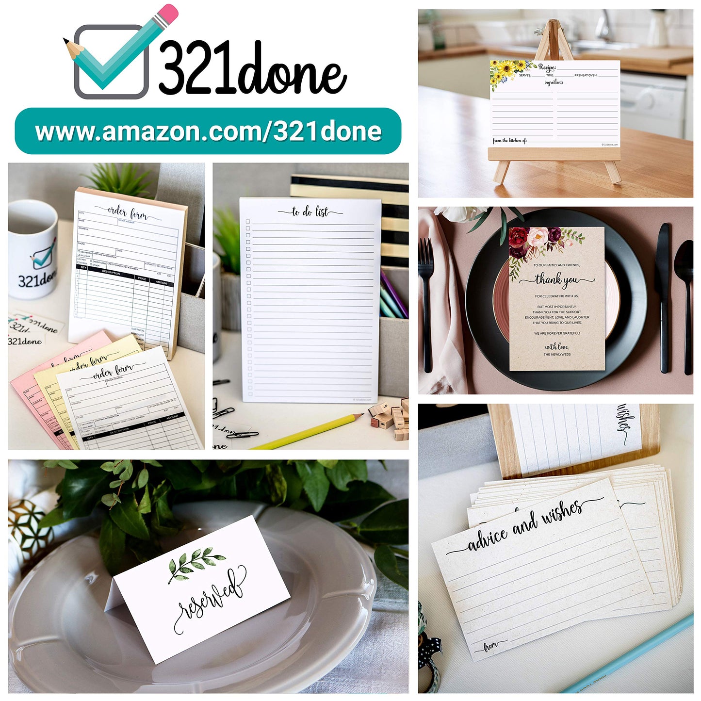 321Done Weekly Tracker Notepad - 50 Sheets (5.5" x 8.5") - Habit Tracking Days of Week Tear-Off Sheets, Planner Organizing - Made in USA - Simple Script